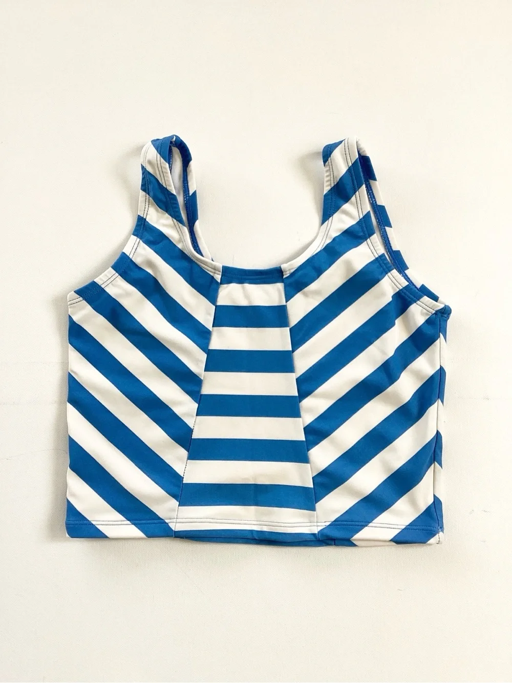 Hanna Andersson Blue and White Striped Two Piece Swim Suit